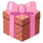 Geschenk + braunes Herz