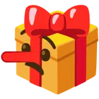 Geschenk + lügendes Gesicht