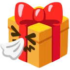 Geschenk + niesendes Gesicht