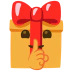 Geschenk + ermahnendes Gesicht