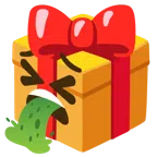 Geschenk + kotzendes Gesicht