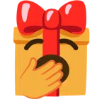 Geschenk + gähnendes Gesicht