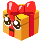 Geschenk + bettelndes Gesicht