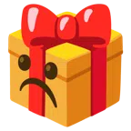 Geschenk + düsteres Gesicht
