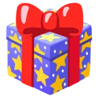 Geschenk + weißer mittelgroßer Stern