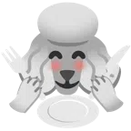 พุดเดิ้ล + จานพร้อมส้อมและมีด
