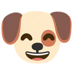 หน้าสุนัข + หน้ายิ้มตายิ้ม และอ้าปาก