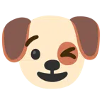 หน้าสุนัข + ขยิบตา