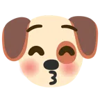 หน้าสุนัข + หยีตาส่งจุ๊บ