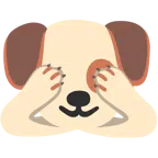 หน้าสุนัข + ลิงปิดตา