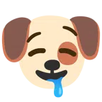 หน้าสุนัข + น้ำลายไหล