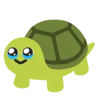 face holding back tears + turtle