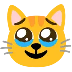 face holding back tears + cat face