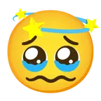 face holding back tears + dizzy