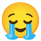 face holding back tears + relieved face