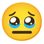face holding back tears + neutral face