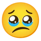 face holding back tears + confused face