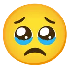 face holding back tears + disappointed face