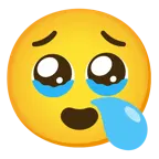 face holding back tears + sleepy face