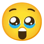 face holding back tears + astonished face