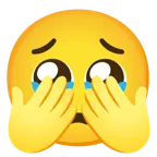 face holding back tears + see-no-evil monkey