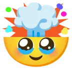 face holding back tears + exploding head