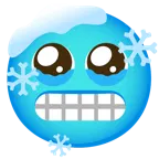face holding back tears + cold face