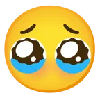 face holding back tears + face holding back tears