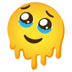 face holding back tears + melting face