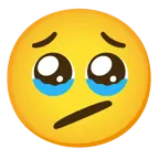 face holding back tears + face with diagonal mouth