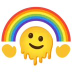 melting face + rainbow