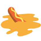 melting face + hot dog