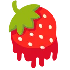 melting face + strawberry
