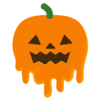 melting face + jack-o-lantern
