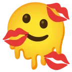 melting face + kiss mark