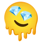 melting face + gem stone