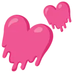 melting face + two hearts
