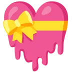melting face + heart with ribbon