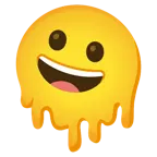melting face + grinning face
