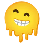 melting face + beaming face with smiling eyes
