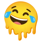 melting face + face with tears of joy