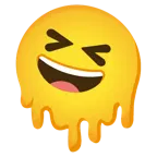 melting face + grinning squinting face