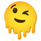 melting face + winking face