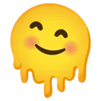 melting face + smiling face with smiling eyes