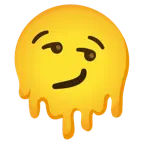 melting face + smirking face
