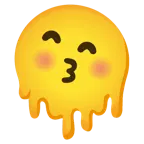 melting face + kissing face with smiling eyes