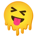 melting face + squinting face with tongue