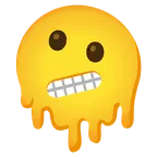 melting face + grimacing face