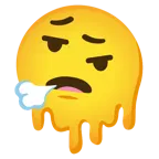 melting face + face exhaling