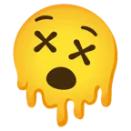 melting face + face with crossed-out eyes